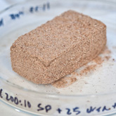zoom to see a larger version of A process developed by Ginger Dosier causes bricks to harden without being fired, reducing carbon emissions. photo