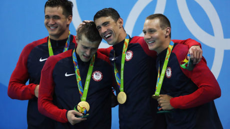Swimmer Ryan Held won a gold medal for the United States