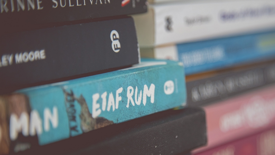 Etaf Rum's book sitting on a window sill