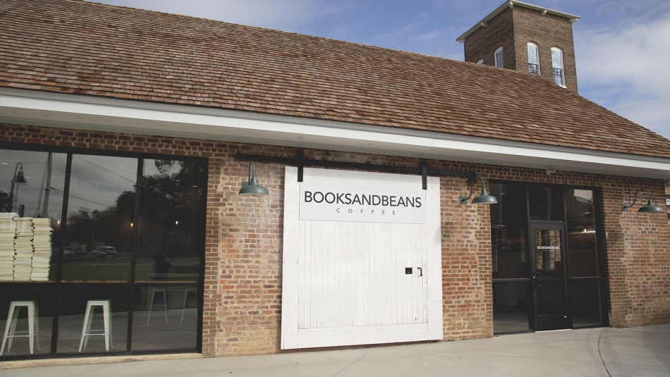 outside shot of Books and Beans building