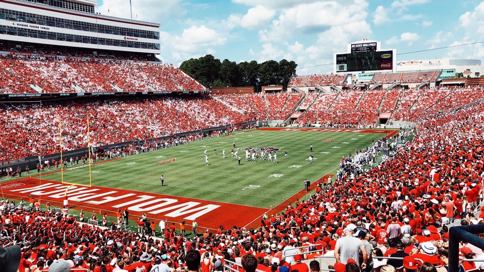 Carter Finley stadium on game day.