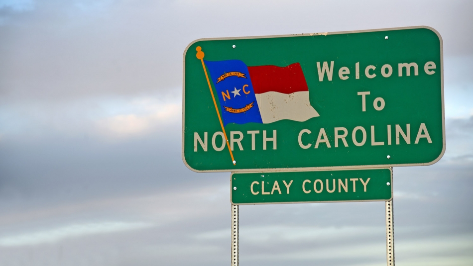 Welcome to North Carolina sign