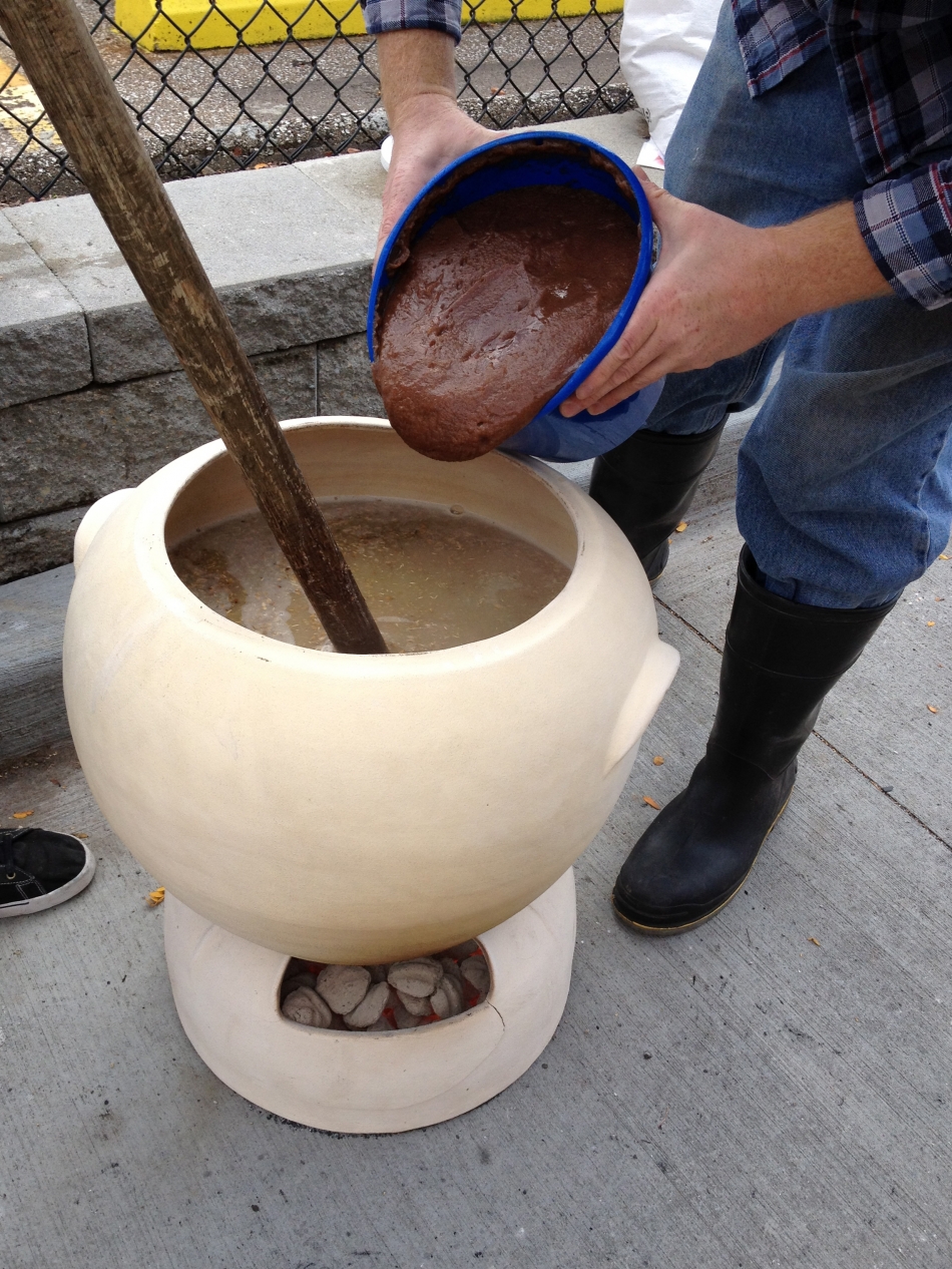 Date paste is added to a batch of experimental beer